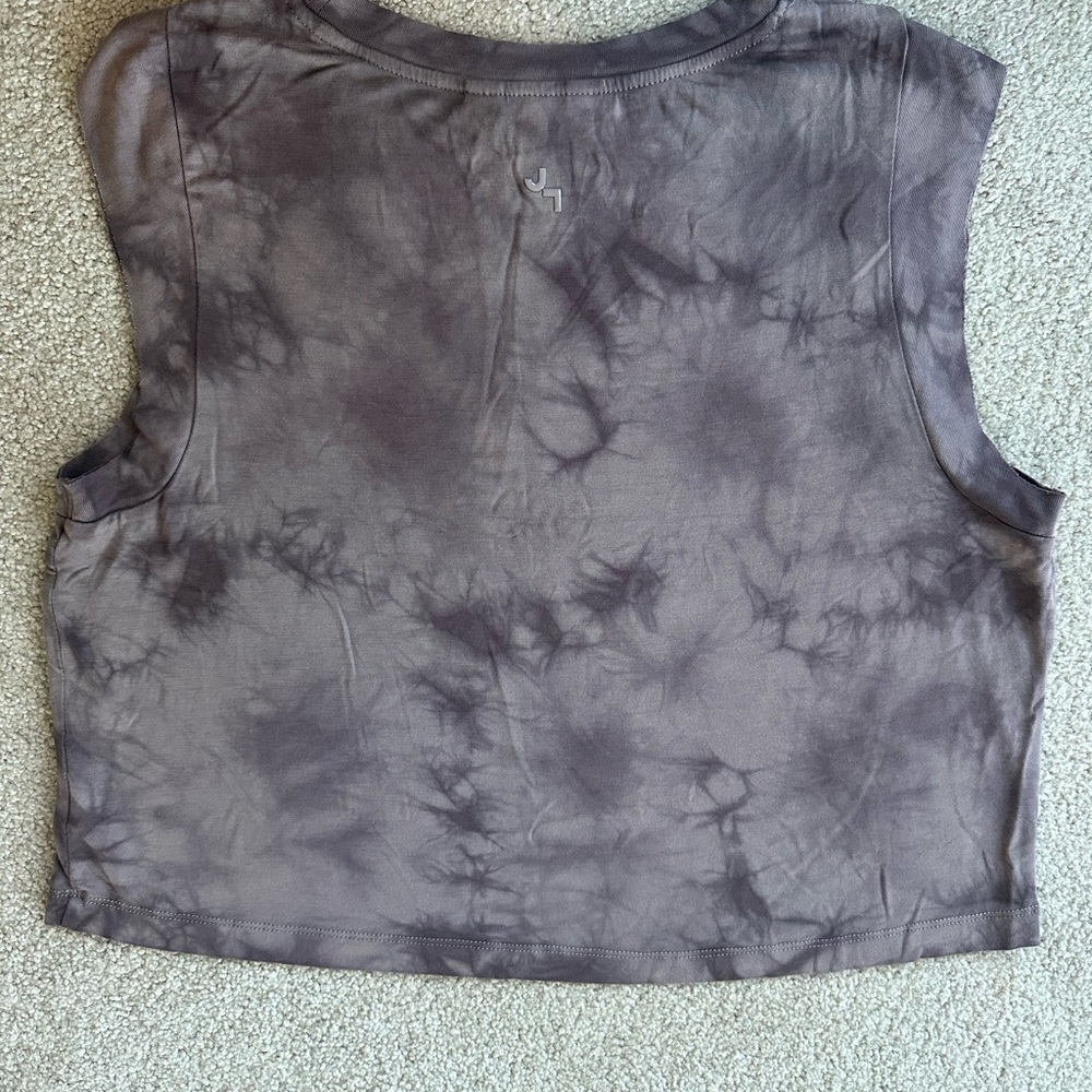 Tie-Dye Sleeveless Muscle Top - Gray